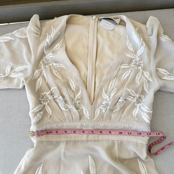 Anthropologie BHLDN Belize Dress Wedding Gown Maxi Long Sleeve Formal Cream 4 - Picture 13 of 14